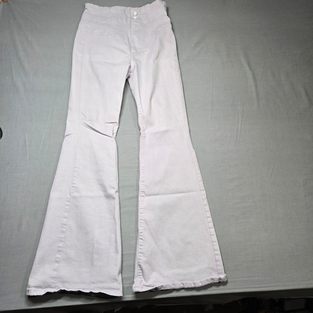 We The Free Jayde Flare Jeans 30 Lilac Purple High Rise - Picture 5 of 12